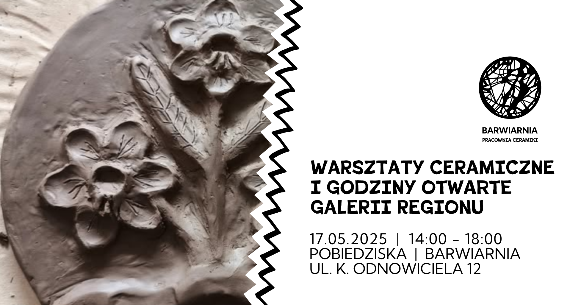 Warsztaty ceramiczne i godziny otwarte galerii regionu | POBIEDZISKA | zapraszamy do pracowni i po produkty regionalne 2025.05.17